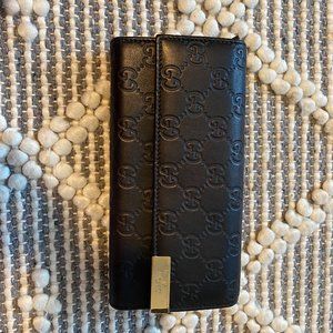 Black Gucci Wallet with Chain